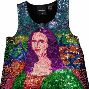 Michael Simon Multicolor Sequin Art Tank